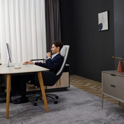  זנפרו Q6 כיסא משרדי עיסוי (לבן / שחור) 