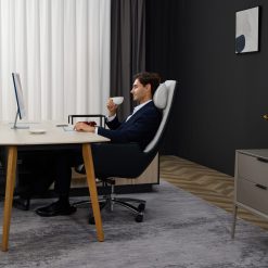  זנפרו Q6 כיסא משרדי עיסוי (לבן / שחור) 