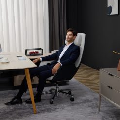  זנפרו Q6 כיסא משרדי עיסוי (לבן / שחור) 