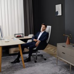  זנפרו Q6 כיסא משרדי עיסוי (לבן / שחור) 