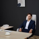  זנפרו Q6 כיסא משרדי עיסוי (לבן / שחור) 