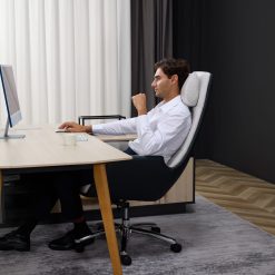  זנפרו Q6 כיסא משרדי עיסוי (לבן / שחור) 