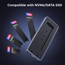  מארז SSD חיצוני UGREEN CM777 מהירות 20Gbps ותאורת RGB UGREEN CM777 25665 