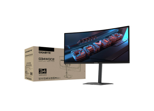  מסך מחשב קעור לגיימינג GIGABYTE 34" VA QHD 200HZ 1MS 1500R 