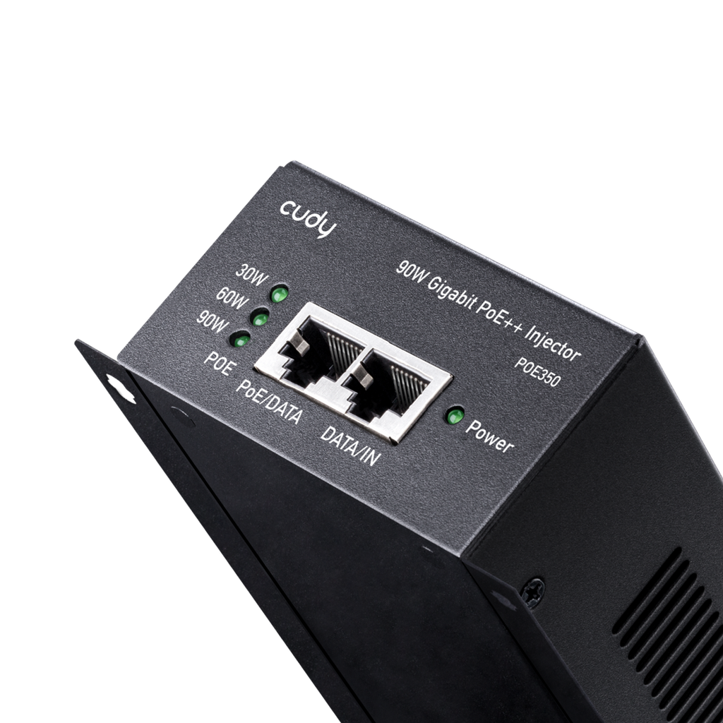  מתג שולחני CUDY 90W Gigabit PoE+/PoE Injector POE350 