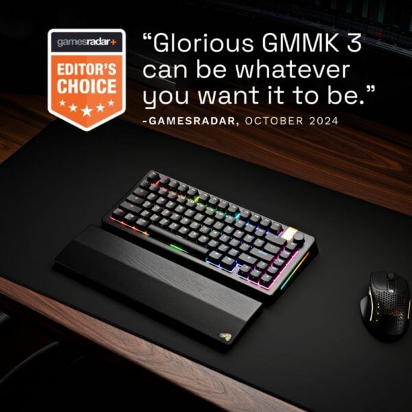  מקלדת מכאנית אלחוטית Glorious GMMK 3 PRO HE 75% Prebuilt Wireless שחור 