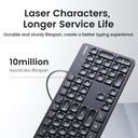  מקלדת חוטית UGREEN KU004 35731 צבע שחור Ugreen KU004 35737 