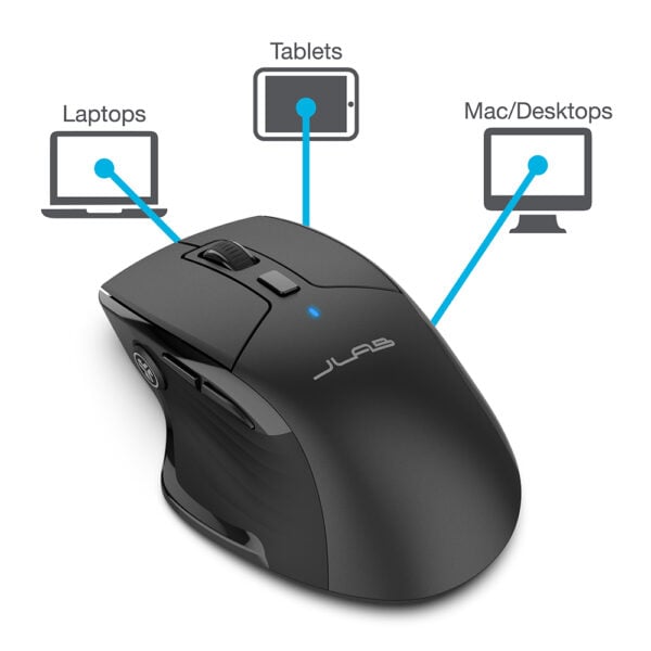  עכבר אלחוטי Jlab JBuds Mouse חיבור באמצעות Bluetooth או מתאם USB אלחוטי JBuds-Mouse 