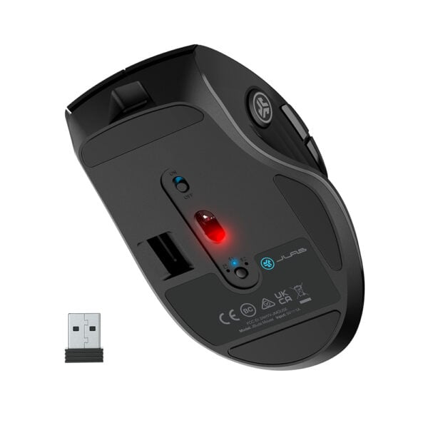  עכבר אלחוטי Jlab JBuds Mouse חיבור באמצעות Bluetooth או מתאם USB אלחוטי JBuds-Mouse 