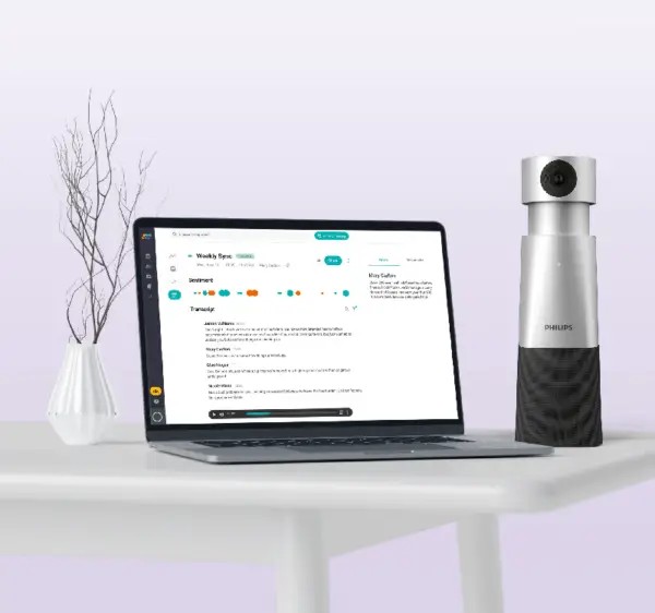  מצלמת K4 לשיחות ועידה עם 4 מיקרופונים מובנים ורמקול W5 PSE0550 