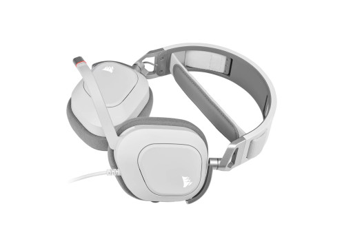  אוזניות קשת חוטיות לגיימינג CORSAIR HS80 RGB USB WHITE צבע לבן 