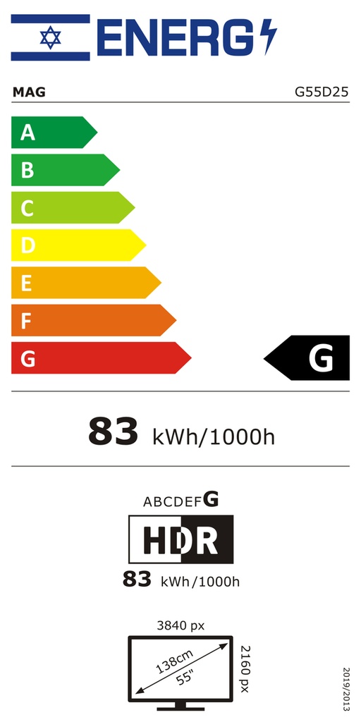  MAG 55" LED SMART TV Powered by GOOGLE TV G55D25 