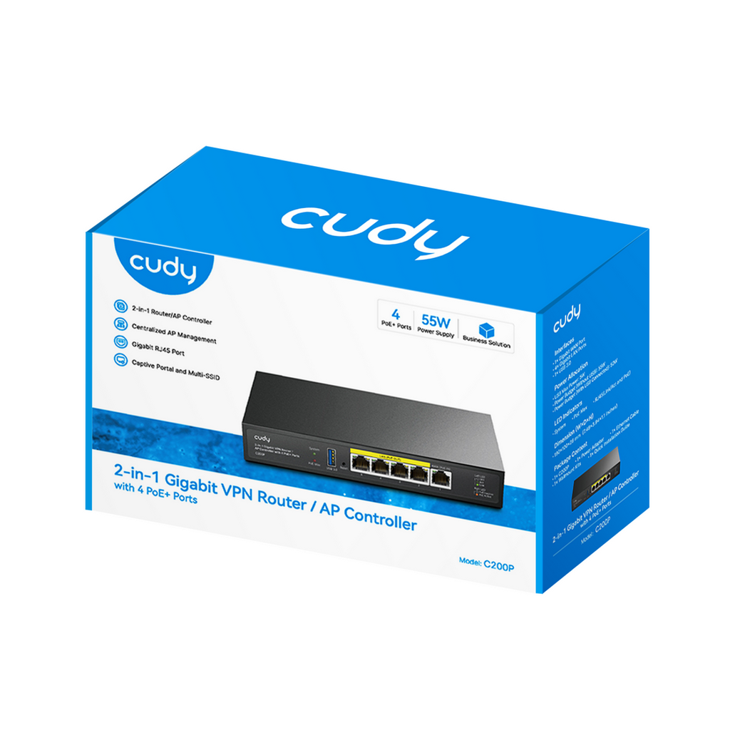  CUDY 2 IN 1 SMB Router / AP Controller 