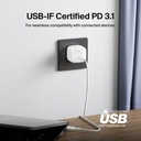  מטען קיר קומפקטי Belkin USB-C 45W טעינה מהירה Belkin WCA013kqWH 