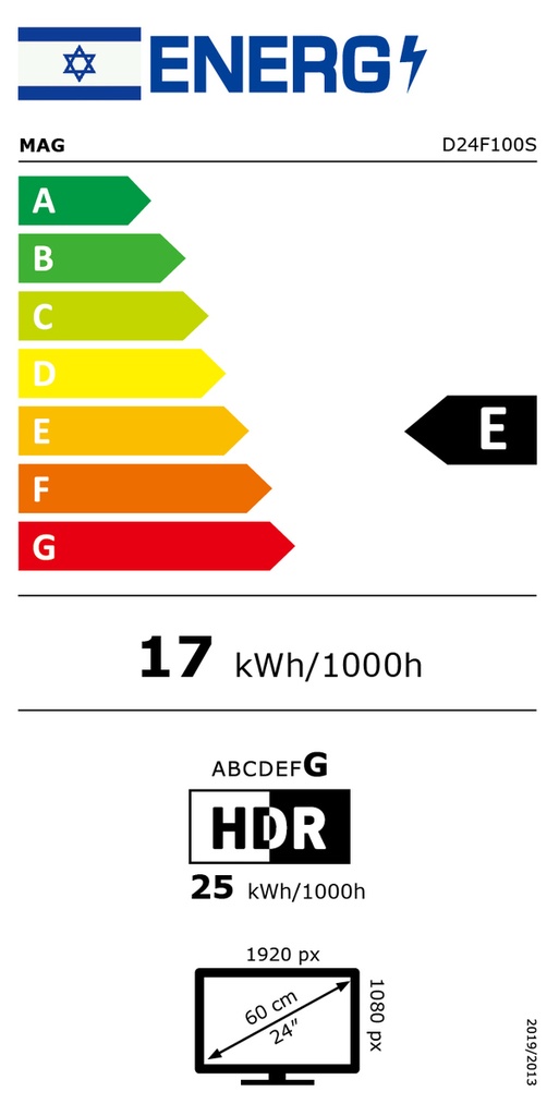  MAG 23.8" Flat Led Monitor, 100Hz D24F100S 