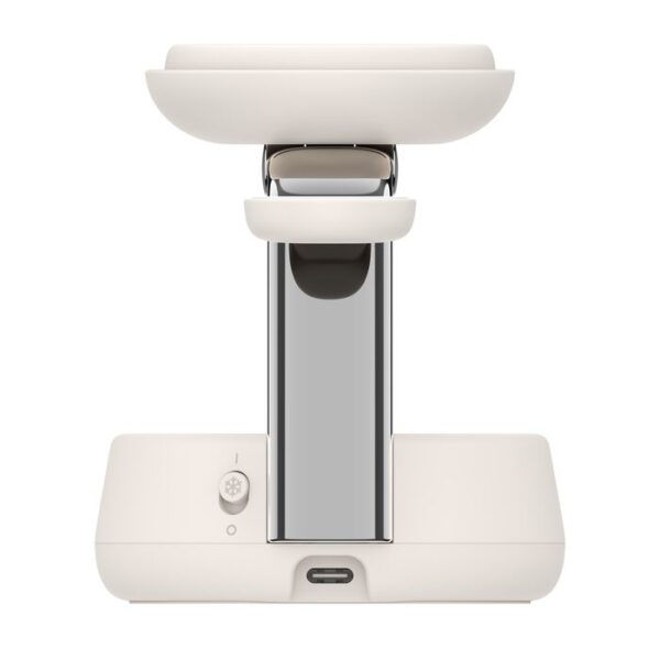  עמדת טעינה מגנטית 3 ב-1 בטכנולוגיית Qi2 25W Belkin UltraCharge Pro תומך MagSafe ו-Apple Watch Belkin UltraCharge Pro WIZ040kqSD 