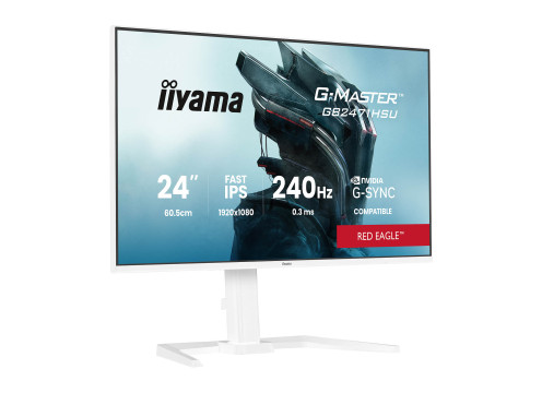  מסך מחשב לגיימינג IIYAMA 23.8" G-MASTER IPS FHD 240HZ 0.3MS WHITE 