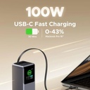  סוללת גיבוי UGREEN Nexode 20000mAh 165W עם כבל USB-C נשלף מובנה ומסך TFT דיגיטלי UGREEN BP726 95670B 