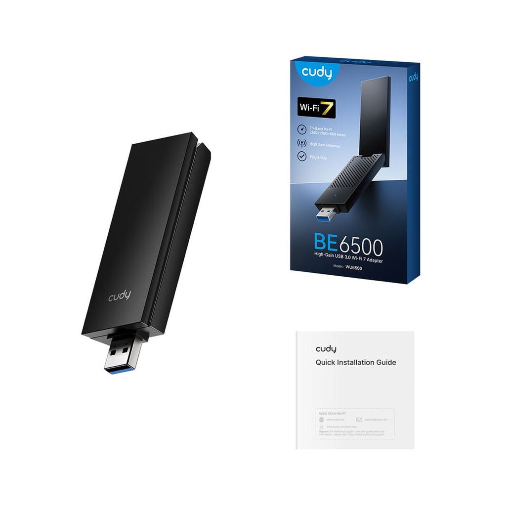  BE6500 Tir-Band Wi-Fi7 USB 3.0 Adapter CUDY 