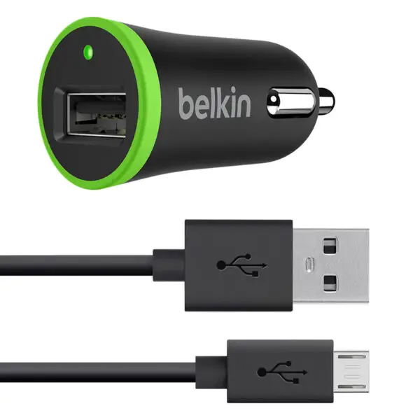  מטען אוניברסלי לרכב עם כבל מיקרו USB F8M887 