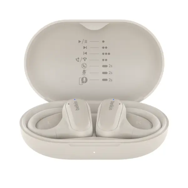  אוזניות אלחוטיות Belkin SoundForm ClearFit TWS AUC013CTSA-BK 