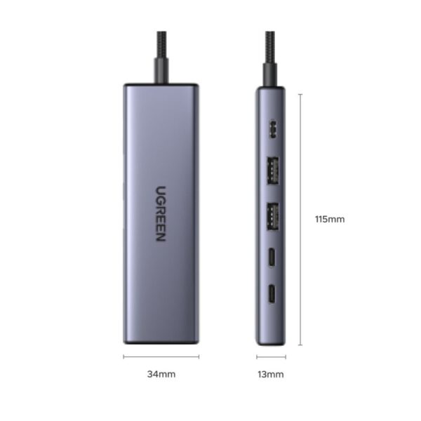  תחנת עגינה Ugreen CM511 USB-C 6-in-1 4K 60Hz DP 100W UGREEN CM511 75586 
