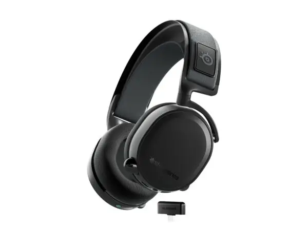  אוזניות גיימינג אלחוטיות צבע שחור Steelseries Arctis 7+ 