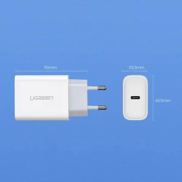  מטען קיר עם טעינה מהירה Ugreen USB-C PD 20W Ugreen CD137 10191 