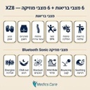  כורסת עיסוי פרימיום XZ8 לבן-תכלת מבית מדיקסקייר 