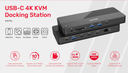  D1077A - תחנת עגינה 4K בחיבור USB-C עם KVM מובנה 