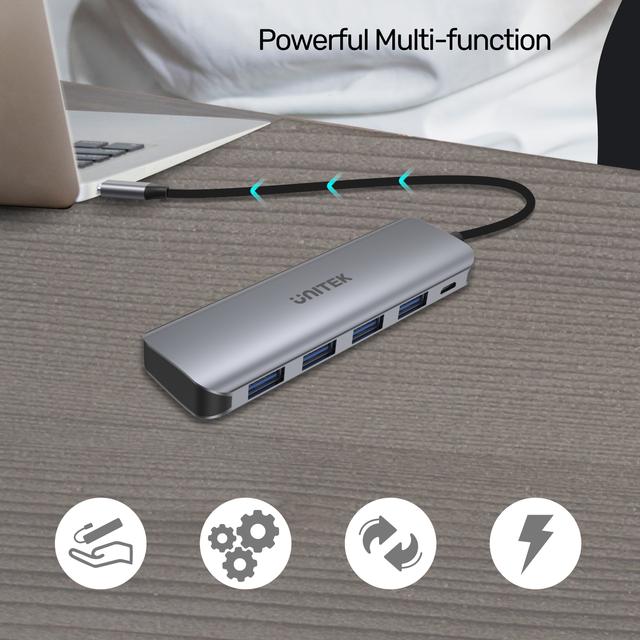  H1107A - מפצל USB-C לUSB עם טעינה 