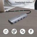  H1107A - מפצל USB-C לUSB עם טעינה 