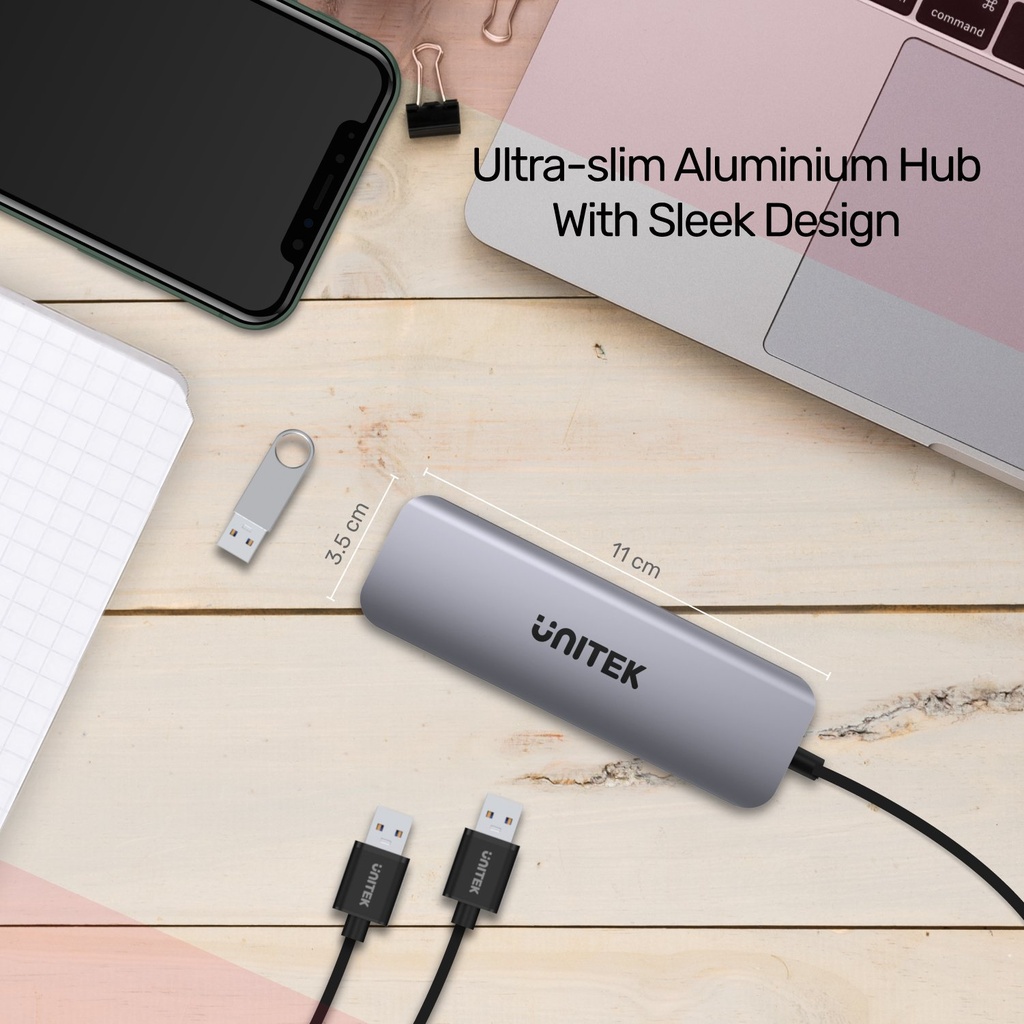  H1107B - מפצל USB-C לUSB עם טעינה 