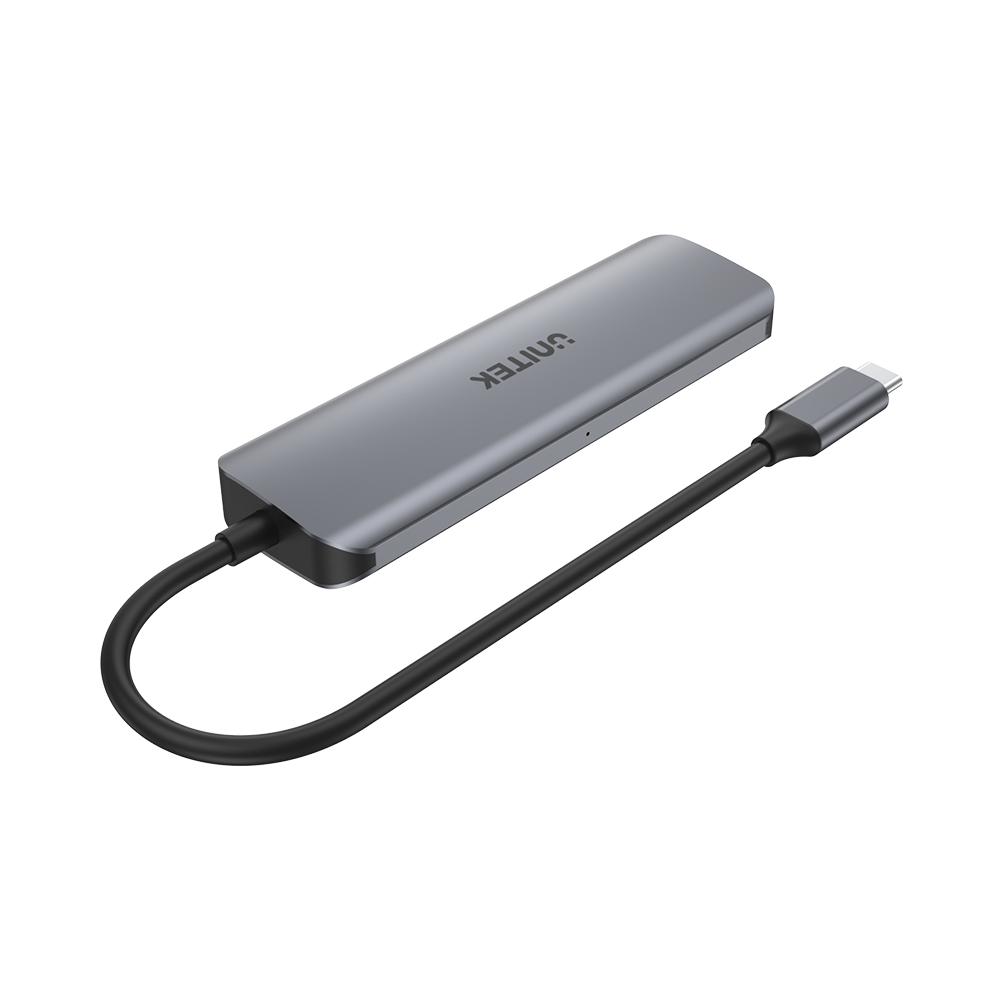  H1107E - מתאם USB-C - מידע, טעינה ותצוגה - 1 ב-5 