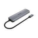  H1107F - מתאם USB-C מידע, קורא כרטיסים ותצוגה - 6 ב-1 