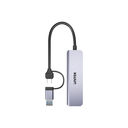  H1320AGY01 - מפצל בחיבור USB-C עם מתאם מובנה USB-A 