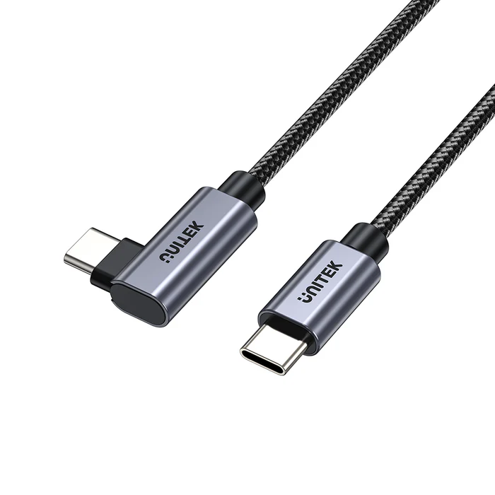  C14123BK-2M - כבל זוויתי 90 מעלות בחיבור USB-C זכר-זכר 100W באורך 2 מטר 