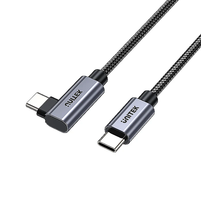  C14123BK-5M - כבל זוויתי 90 מעלות בחיבור USB-C זכר-זכר 100W באורך 5 מטר 