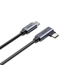  C14123BK-5M - כבל זוויתי 90 מעלות בחיבור USB-C זכר-זכר 100W באורך 5 מטר 