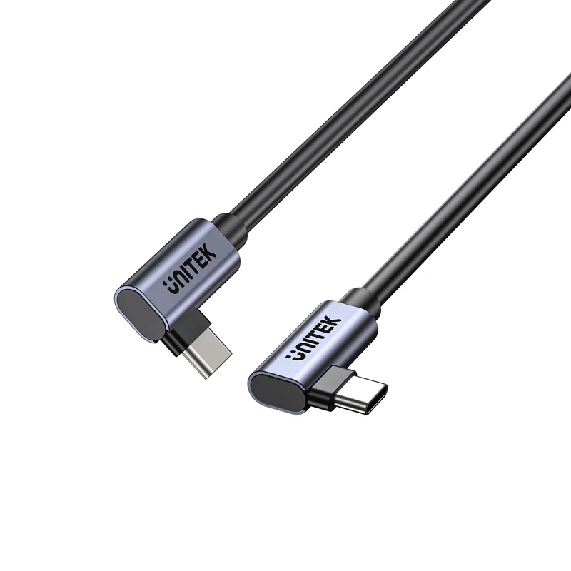  C14147A-1M - כבל USB-C ל USB-C בהספק 100W עם חיבורי 90 מעלות כפולים 