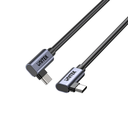  C14147A-1M - כבל USB-C ל USB-C בהספק 100W עם חיבורי 90 מעלות כפולים 