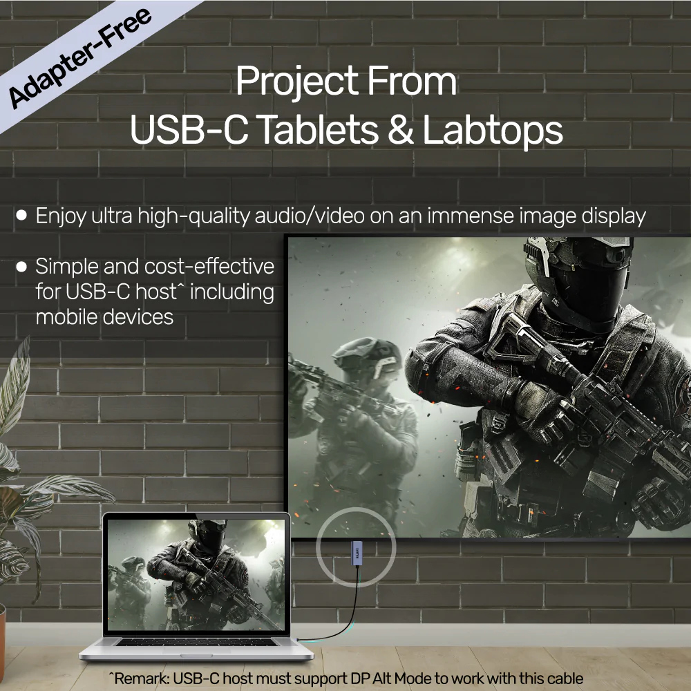  V1409A - כבל USB-C ל- DisplayPort 1.2 