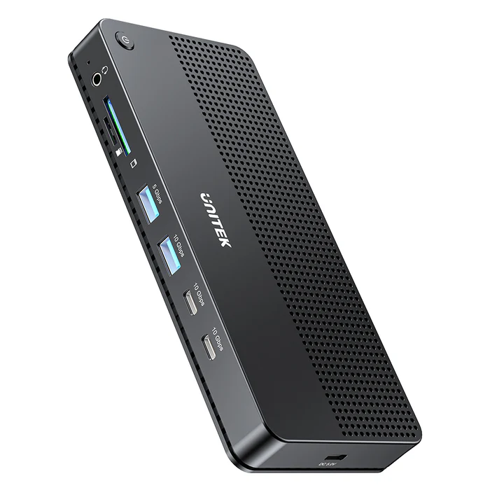  D1104A01 - תחנת עגינה בחיבור USB-C ברזולוציית 8K עם טעינה 100W והרחבת מסכים 