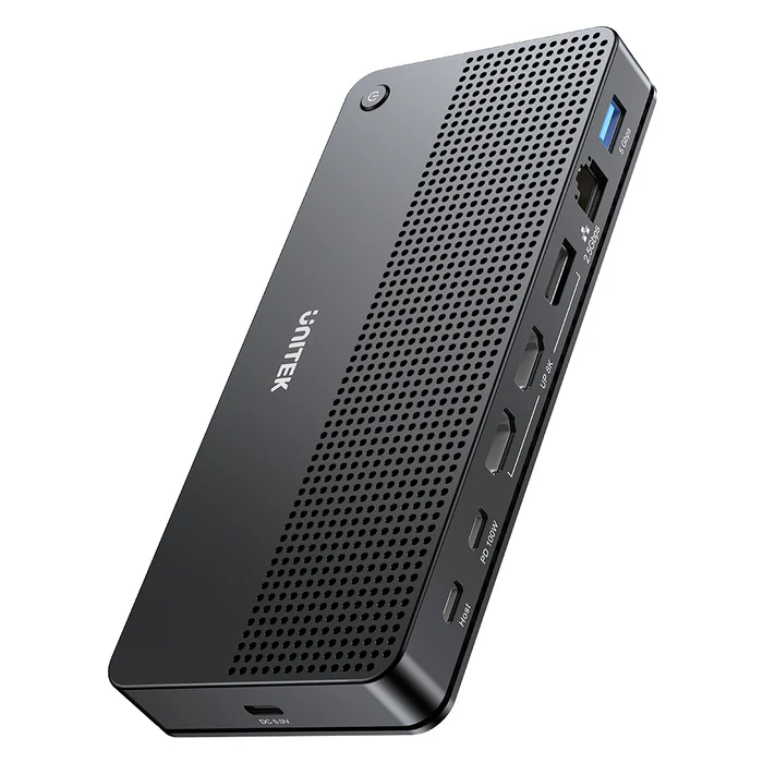  D1104A01 - תחנת עגינה בחיבור USB-C ברזולוציית 8K עם טעינה 100W והרחבת מסכים 