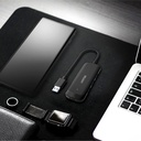  מפצל uHUB Q4 4 Ports Powered USB 3.0 Hub with 150cm Long Cable H1111E 
