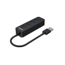  H1117A - מפצל USB 3.0 ל-4 פורטים עם חיבור מתח 