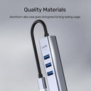  מפצל uHUB Q4+ 4-in-1 USB-A Ethernet Hub H1906A 