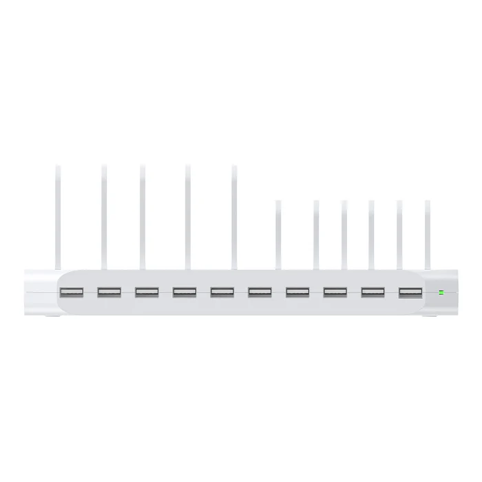  Y-2190D - מפצל 10 פורט חיבורי USB - 60W 