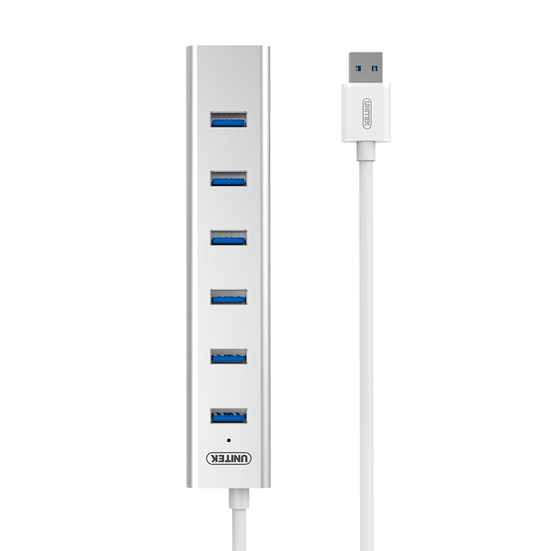  Y-3090 - מפצל ל-7 פורט USB 3.0 עשוי אלומיניום 