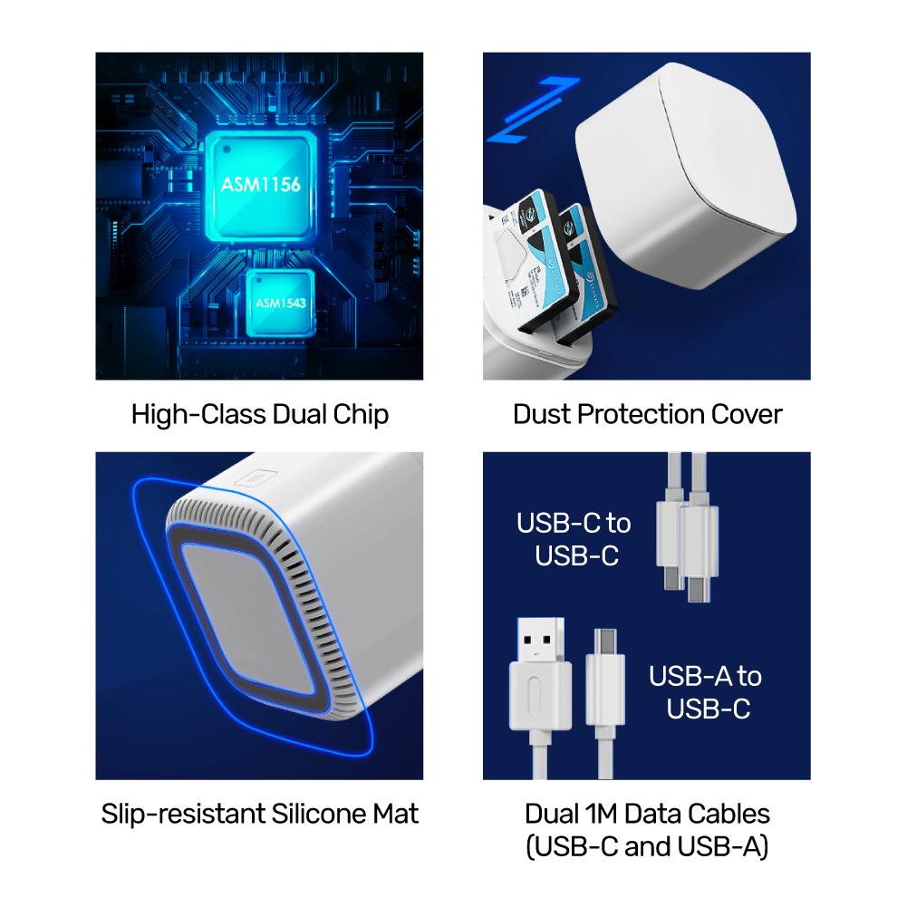  S1105A - תחנת עגינה 2.5" USB 3.0 ל SATA6G 2.5 עם פונקציית UASP 